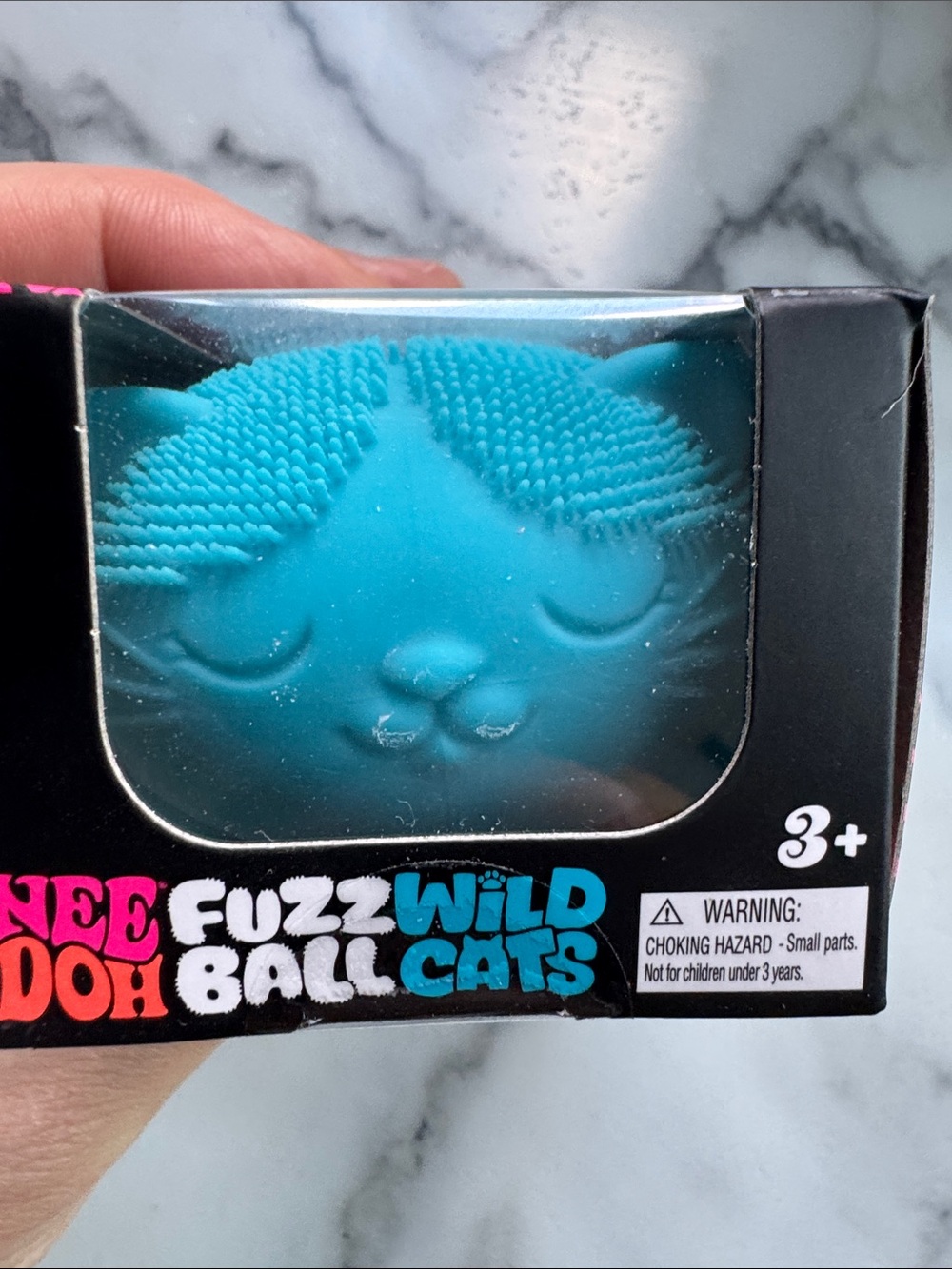 NEEDOH Fuzz Ball Wild Cats- Blue/Eyes Closed